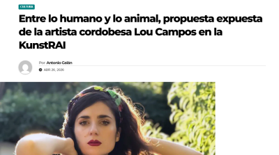 Entre lo humano y lo animal, propuesta expuesta de la artista cordobesa Lou Campos en la KunstRAI