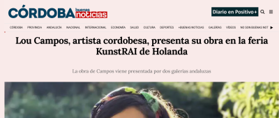Lou Campos, artista cordobesa, presenta su obra en la feria KunstRAI de Holanda