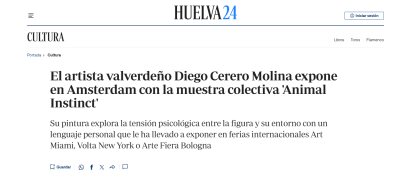 El artista valverdeño Diego Cerero Molina expone en Amsterdam con la muestra colectiva 'Animal Instinct'